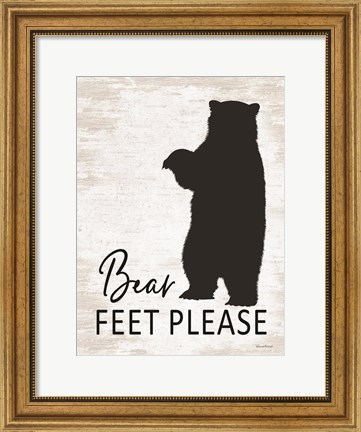 Framed Bear Feet Please Print
