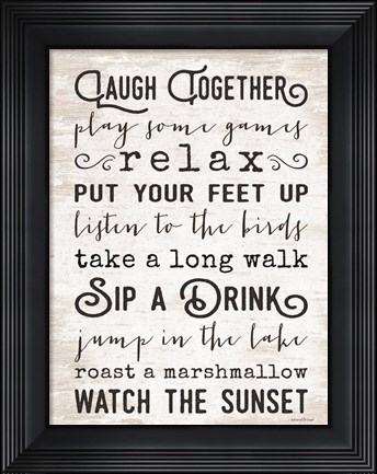 Framed Cabin Rules Print