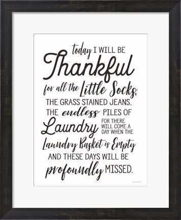 Framed Laundry Blessings I Print