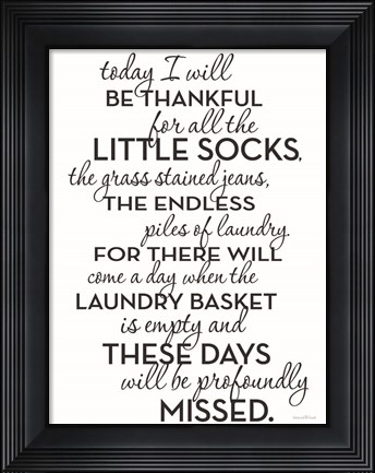 Framed Laundry Blessings II Print