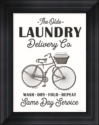Framed Laundry Delivery Co. Print