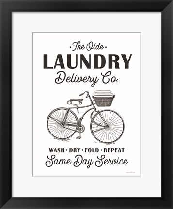 Framed Laundry Delivery Co. Print