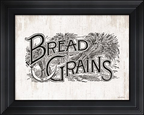 Framed Bread Grains Print