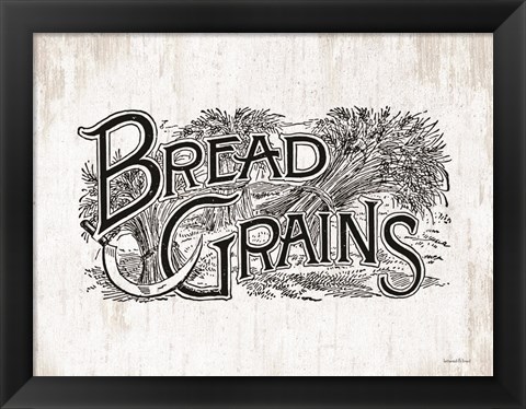 Framed Bread Grains Print