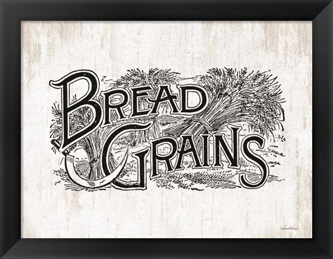 Framed Bread Grains Print