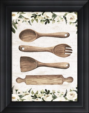 Framed Wooden Utensils Print