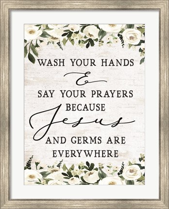 Framed Wash Your Hands Print