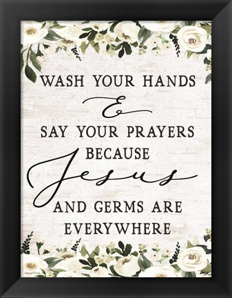 Framed Wash Your Hands Print