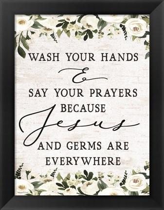 Framed Wash Your Hands Print