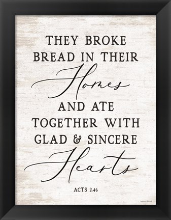 Framed They Broke Bread Print