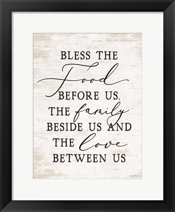 Framed Bless the Food Before Us Print