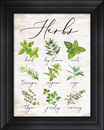Framed Herbs Print