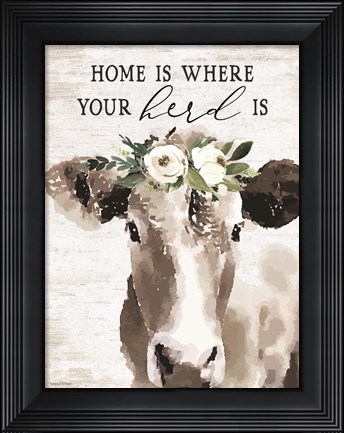 Framed Home is Where Your Herd Is Print