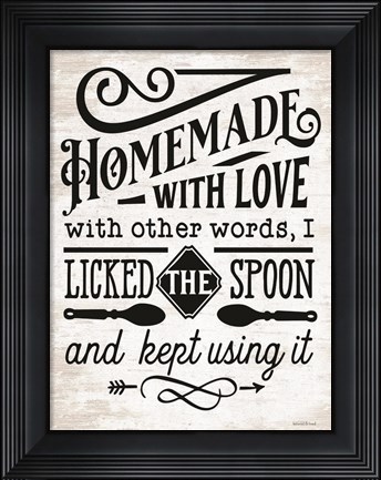 Framed Homemade With Love Print