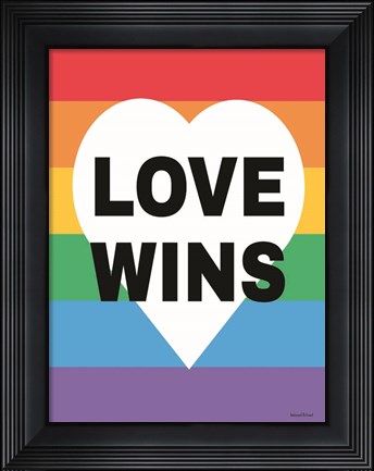 Framed Rainbow Love Wins Print