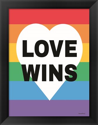 Framed Rainbow Love Wins Print