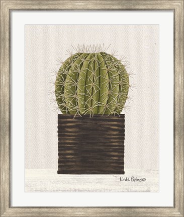 Framed Potted Cactus Print