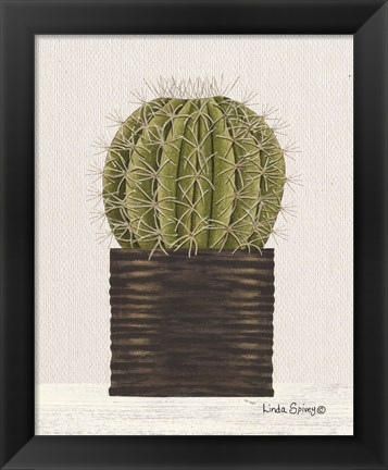 Framed Potted Cactus Print