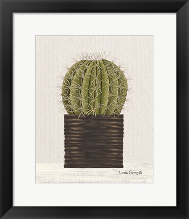 Framed Potted Cactus Print