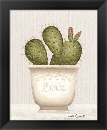 Framed Prickly Pear Cactus Print