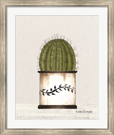 Framed Round Cactus Print