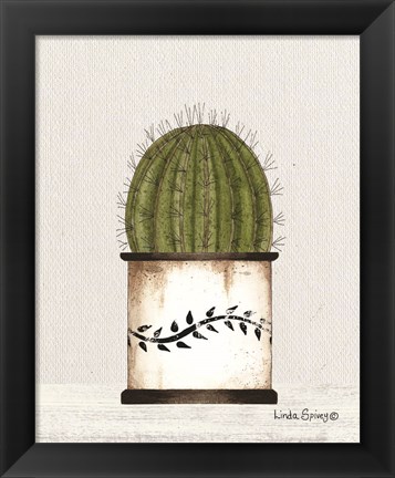 Framed Round Cactus Print