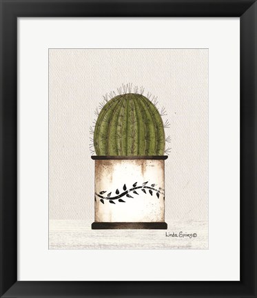 Framed Round Cactus Print