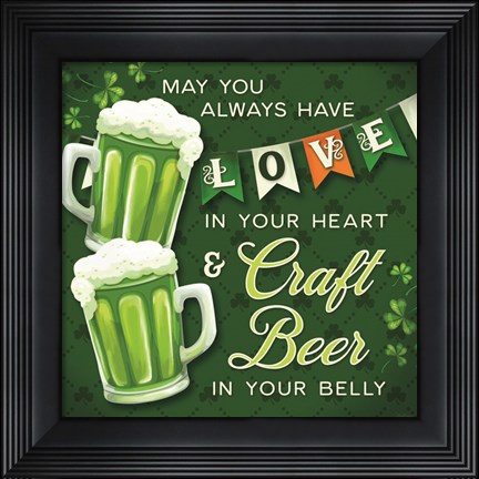 Framed Craft Beer in Your Belly Print
