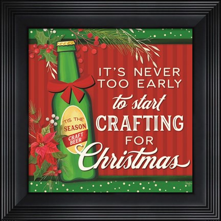 Framed Start Crafting for Christmas Print
