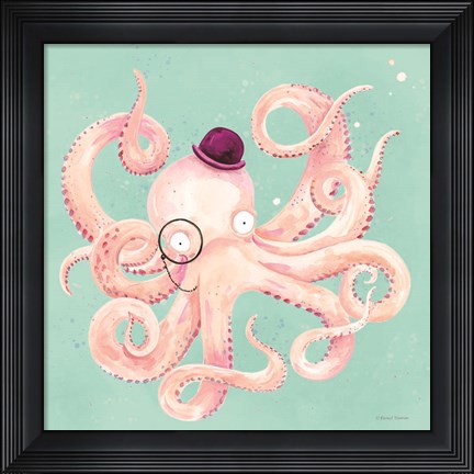 Framed Inquisitive Octopus Print