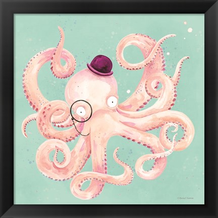 Framed Inquisitive Octopus Print