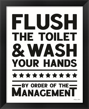 Framed Flush the Toilet Print