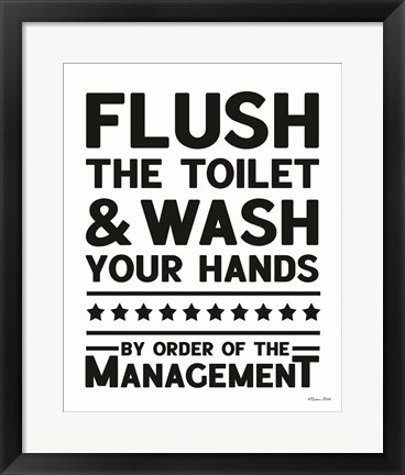 Framed Flush the Toilet Print