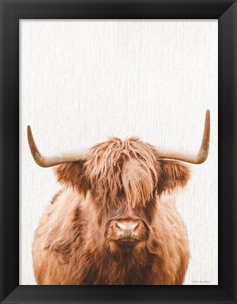 Framed Cow Portrait Print