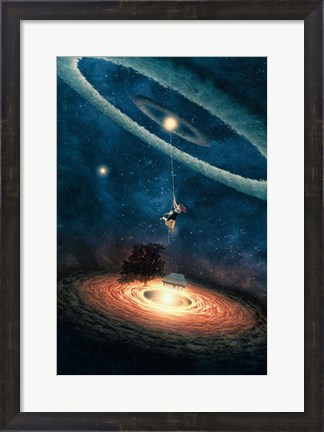 Framed My Dream House in Another Galaxy Print