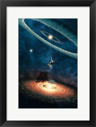 Framed My Dream House in Another Galaxy Print