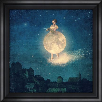 Framed Shhh Lady Night is Coming Print
