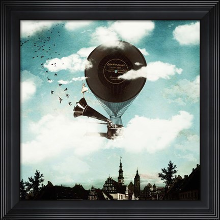 Framed Travelling Ballerina Print