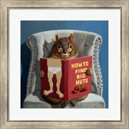 Framed Nut Collecting Print