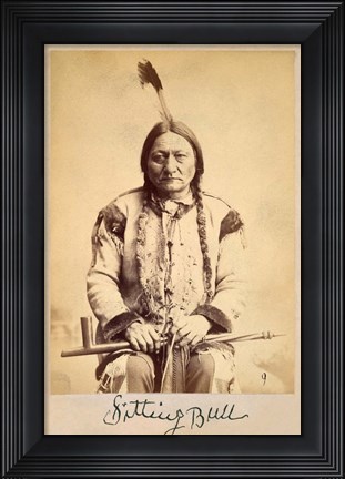 Framed Sitting Bull - Lakota Sioux Tribe Chief, 1884 Print
