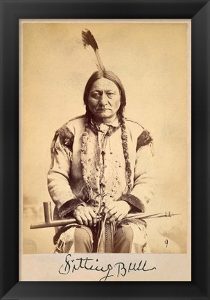 Framed Sitting Bull - Lakota Sioux Tribe Chief, 1884 Print