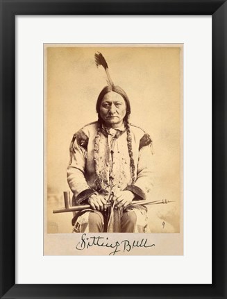 Framed Sitting Bull - Lakota Sioux Tribe Chief, 1884 Print