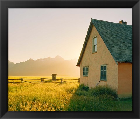 Framed Golden Tetons Print