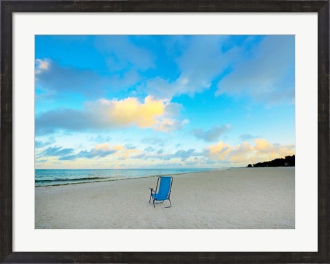 Framed Chair On Beach Print
