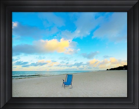 Framed Chair On Beach Print