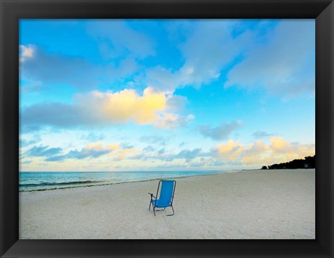 Framed Chair On Beach Print