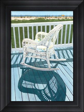 Framed Wicker Shadows Print