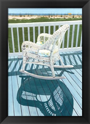 Framed Wicker Shadows Print