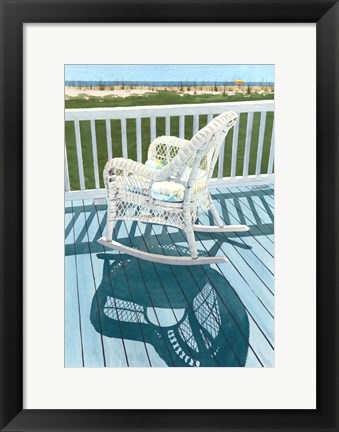 Framed Wicker Shadows Print