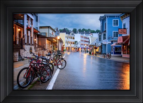 Framed Quiet Dawn On Mackinac Island Print